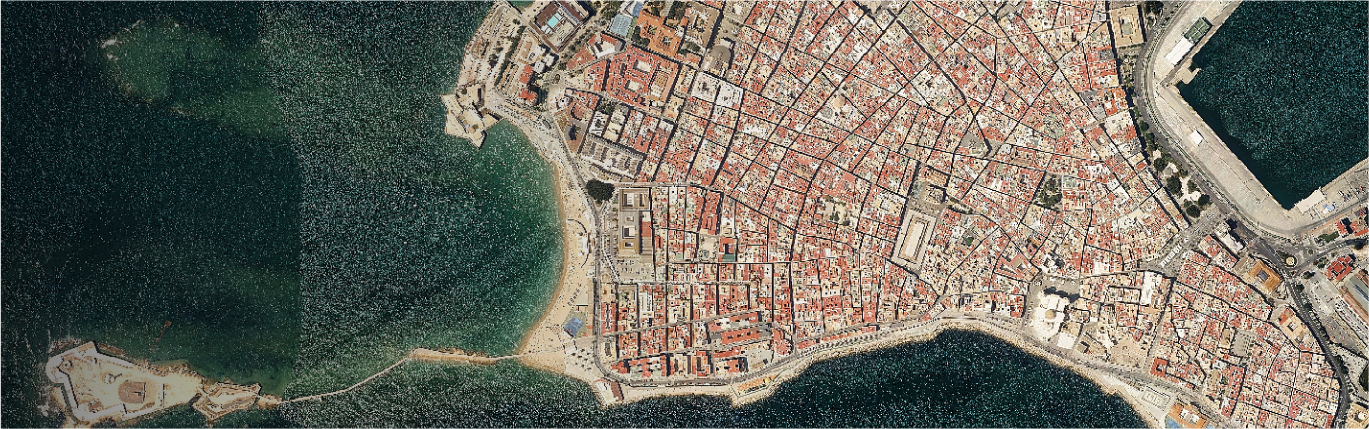 Fotografía aérea de Cádiz